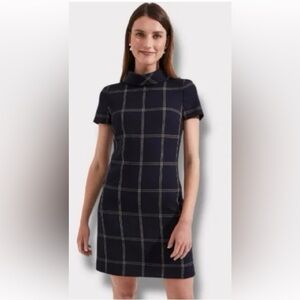 Elegant Black Plaid Women's Dress